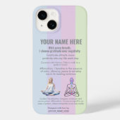 ANTI-Stress YOGA CHAKRA PEACE GRATITUDE Case-Mate iPhone Case (Achterkant)