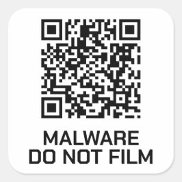 Anti-surveillance pantser - Malware Waarschuwing Vierkante Sticker