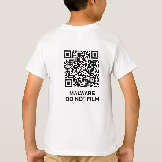 Anti-surveillance pantser Tshirt - Malware Waarsch (Achterkant)