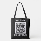 Anti-Surveillance Shield - Malware Waarschuwing Tote Bag (Achterkant)