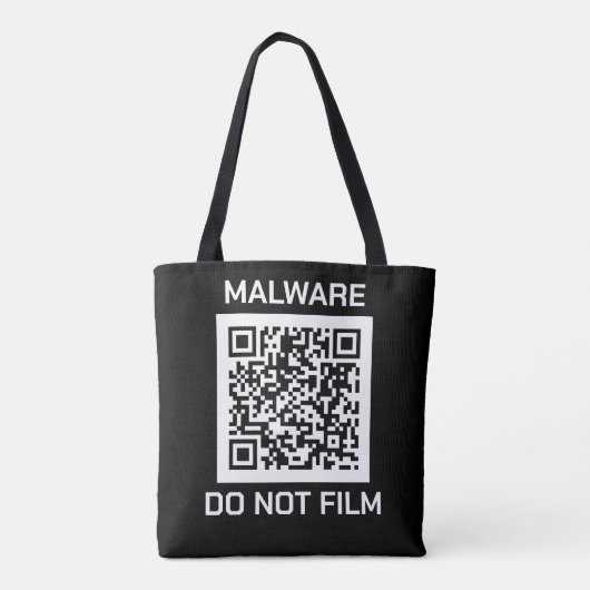 Anti-Surveillance Shield - Malware Waarschuwing Tote Bag (Achterkant)