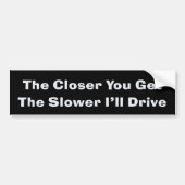 Anti-Tailgater Bumpersticker (Voorkant)