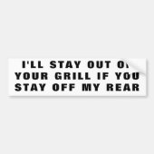 Anti-tailgating Bumpersticker (Voorkant)