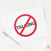 Anti-Talking Ronde Sticker (Envelop)