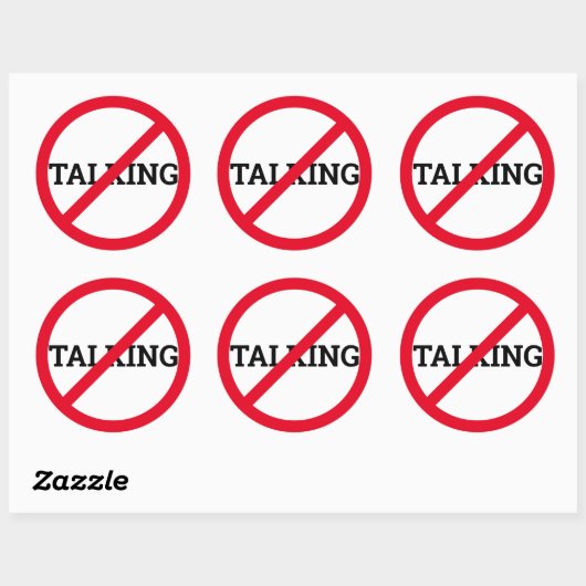 Anti-Talking Ronde Sticker (Vel)