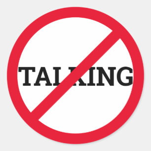 Anti-Talking Ronde Sticker