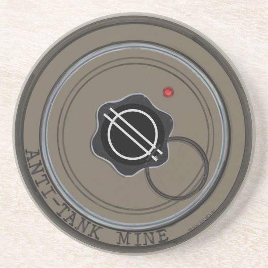 Anti-tankmijn Zandsteen Onderzetter (Voorkant)