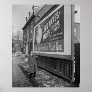 Anti-Tax Poster, jaren dertig Poster