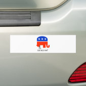 Anti-Tea Elephant Poop in Tea Cup Bumpersticker (Op auto)