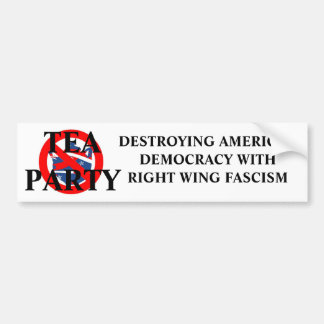 ANTI-TEA PARTIJ BUMPERSTICKER