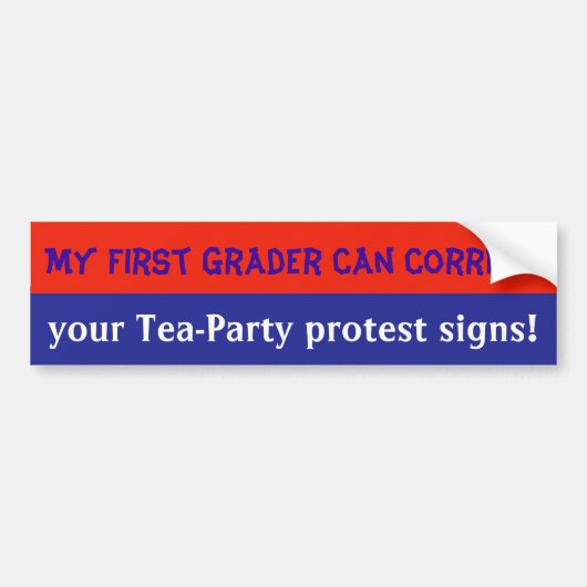 anti-Tea Party-bumpersticker Bumpersticker (Voorkant)