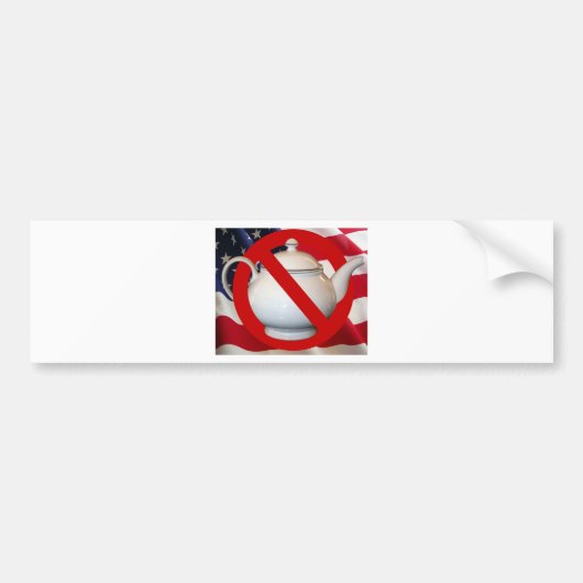 Anti-Tea Party vlag Bumpersticker (Voorkant)