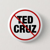 Anti Ted Cruz Politiek Ronde Button 5,7 Cm (Voorkant)