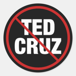 Anti Ted Cruz Texas Democraat Zwart Politiek Ronde Sticker
