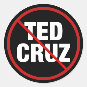 Anti Ted Cruz Texas Democraat Zwart Politiek Ronde Sticker