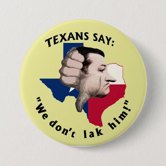 Anti-Ted Cruz voor president Ronde Button 7,6 Cm (Voorkant)