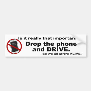 Anti-tekst en drijvende Bumpersticker