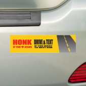 ANTI-TEXTING - HONK ALS U VAN JESUS HOUDT BUMPERSTICKER (Op auto)