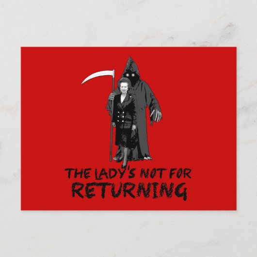 Anti Thatcher Briefkaart (Voorkant)