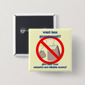 Anti-theepartij Vierkante Button 5,1 Cm (Voorkant /achterkant)