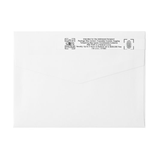 Anti-Theft White Envelope Label – Return Mail  (Achterkant)