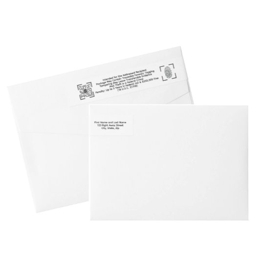 Anti-Theft White Envelope Label – Return Mail 