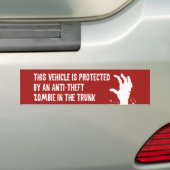 Anti-Theft Zombie Bumpersticker (Op auto)