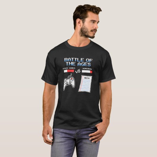 Anti-thuiswerk geïnspireerde videogames videogames t-shirt (Voorkant volledig)