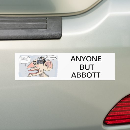 Anti-Tony Abbott Bumpersticker (Op auto)