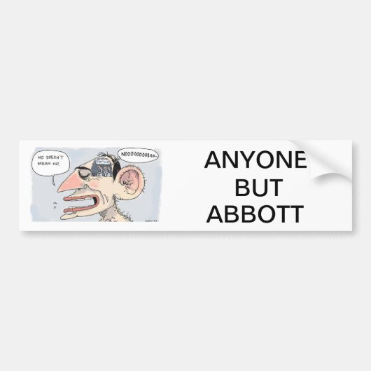 Anti-Tony Abbott Bumpersticker (Voorkant)