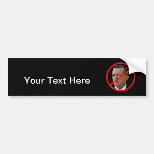 Anti-Tony Abbott Bumpersticker (Voorkant)