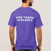 Anti-trans-gewelddadige treedel Memorial T-Shirt (Achterkant)