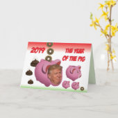 Anti Troef, - het jaar van het varken - 2019, Kaart (Gele Bloem)