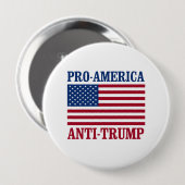 Anti-Troef pro-Amerika - anti-Troef - Ronde Button 4,0 Cm (Voorkant /achterkant)
