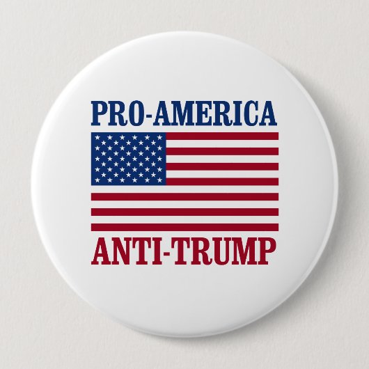 Anti-Troef pro-Amerika - anti-Troef - Ronde Button 4,0 Cm (Voorkant)