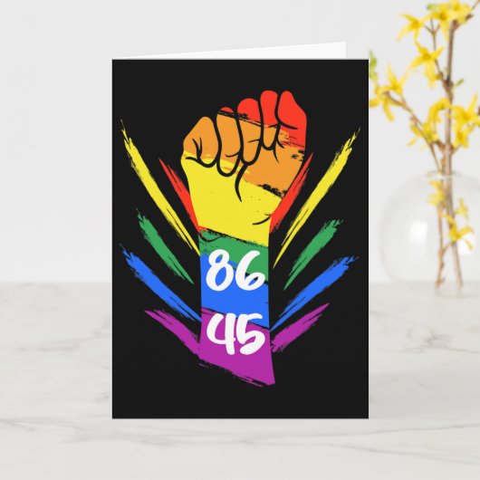 Anti Trump 8645 Lgbtq+  Kaart (Gele Bloem)