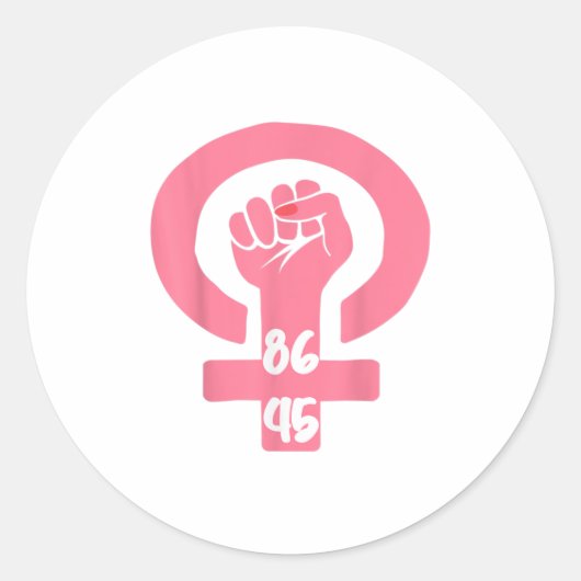 Anti-Trump 8645 Ronde Sticker (Voorkant)