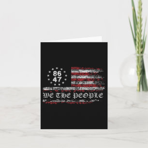 Anti Trump 8647 86 47 Amerikaanse vlag Wij het vol Kaart