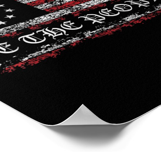 Anti Trump 8647 86 47 Amerikaanse vlag Wij het vol Poster (Hoek)