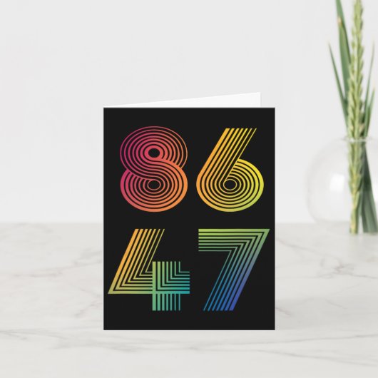 Anti Trump 8647 86 47 Impeach 47 Anti-Trump Presid Kaart (Voorkant)