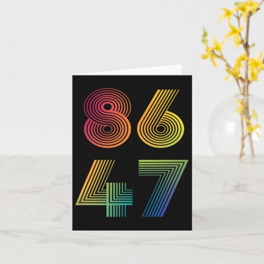 Anti Trump 8647 86 47 Impeach 47 Anti-Trump Presid Kaart (Gele Bloem)