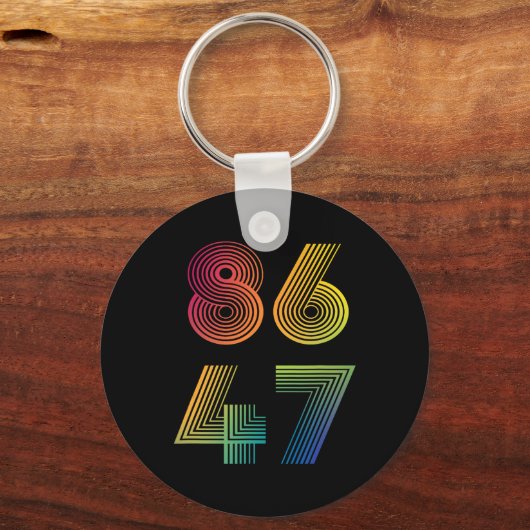 Anti Trump 8647 86 47 Impeach 47 Anti-Trump Presid Sleutelhanger (Voorkant)