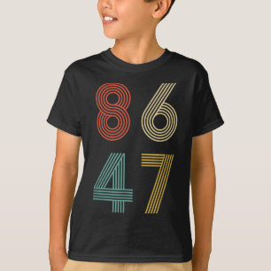 Anti Trump 8647 86 47 Impeach 47 Retro T-shirt