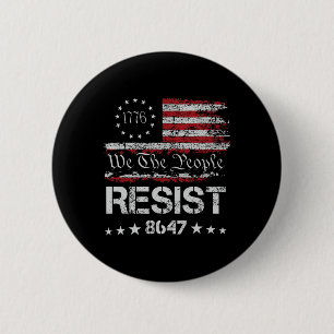 Anti Trump 8647 verzet zich tegen impeach Trump im Ronde Button 5,7 Cm