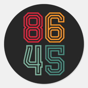 Anti Trump 86 45 Politiek Liberaal Anti Republikei Ronde Sticker