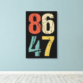 Anti-Trump - 86 47 I Canvas Afdruk (Insitu (Houten vloer))