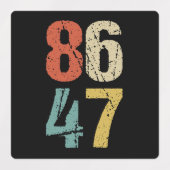 Anti-Trump - 86 47 I Labels (Design 2)