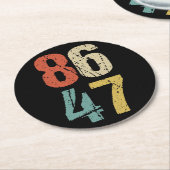 Anti-Trump - 86 47 I Ronde Kartonnen Onderzetter (Gebogen)