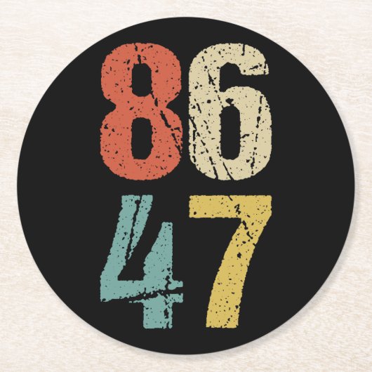 Anti-Trump - 86 47 I Ronde Kartonnen Onderzetter (Voorkant)