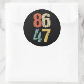 Anti-Trump - 86 47 I Ronde Sticker (Tas)